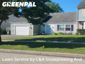 Lawn Care in Mundelein, 60060, Front Yard Mowing by C&A Snowplowing And , work completed in Nov , 2025