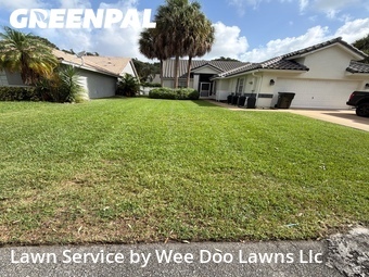 Completed mowing work