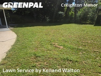 Completed mowing work