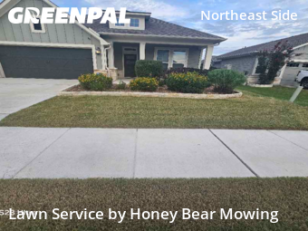 Lawn Cutin Schertz,78154,Lawn Cutting by Honey Bear Mowing, work completed in Nov , 2025