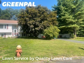 Front Yard Mowing in Meriden, 6451, Yard Care Services by Quality Lawn Care, work completed in Nov , 2025