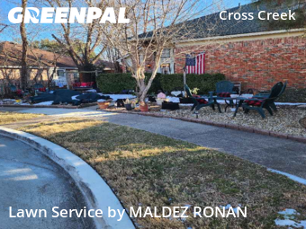 Yard Cuttingin Plano,75025,Lawn Mow by MALDEZ RONAN, work completed in Feb , 2026