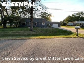 Completed mowing work