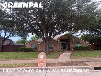 Yard Mowingin Flower Mound,75028,Yard Mowing by B & M Landscaping, work completed in Jun , 2026