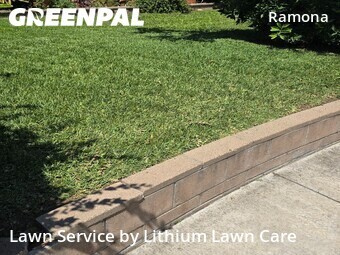 Lawn mowing work completed in Riverside, CA