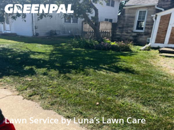 Backyard Mowing in Oswego, 60543, Lawn Mowing by Luna’s Lawn Care , work completed in Nov , 2025