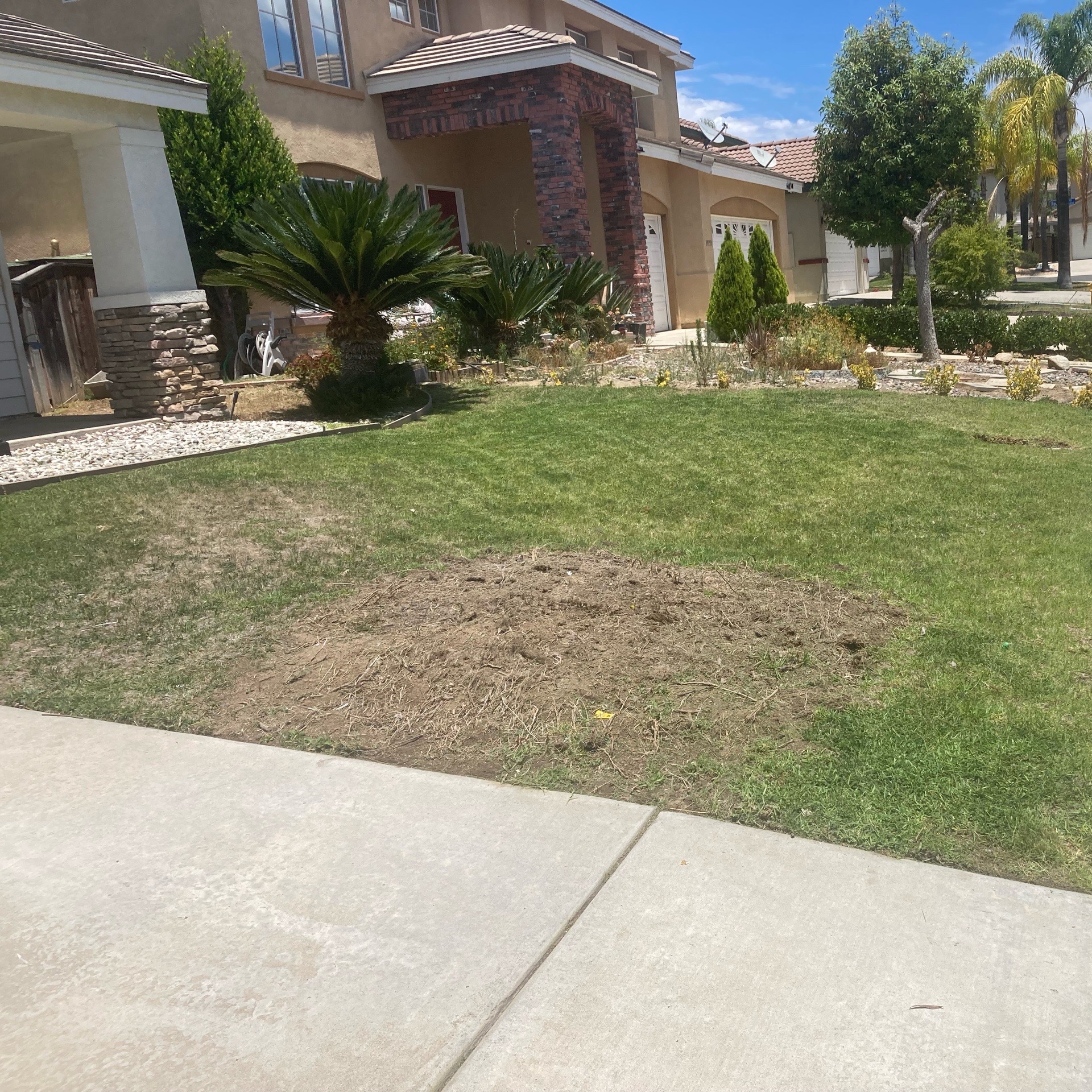 Lawn mowing work by Hugo Lopez Ldscp in Orange, CA