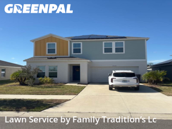 Lawn Cuttingin Riverview,33579,Grass Cut by Family Tradition’s Lc, work completed in Feb , 2026