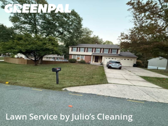 Front Yard Mowing in Silver Spring, 20905, Yard Cutting by Julio’s Cleaning, work completed in Nov , 2025