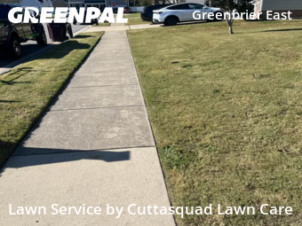 Front Yard Mowing in Chesapeake, 23320, Yard Grooming by Cuttasquad Lawn Care, work completed in Nov , 2025