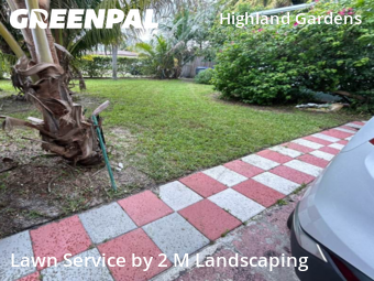 Grass Cuttingin Hollywood,33020,Yard Cutting by 2 M Landscaping, work completed in Nov , 2025