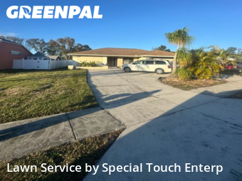 Lawn Mowingin Palm Harbor,34683,Lawn Cut by Special Touch Enterp, work completed in Feb , 2026