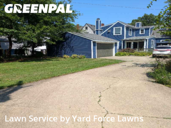 Grass Care in Bay Village, 44140, Front Yard Mowing by Yard Force Lawns, work completed in Oct , 2025