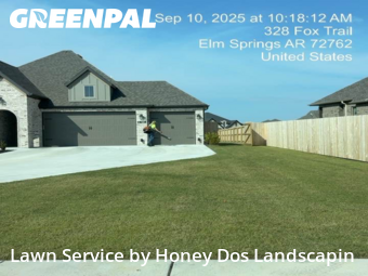 Yard Mowing in Springdale, 72762, Lawn Work by Honey Dos Landscapin, work completed in Nov , 2025