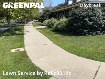 Lawn Care in South Jordan, 84009, Front Yard Mowing by Relic801llc, work completed in Nov , 2025