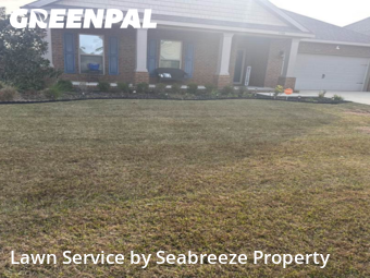 Front Yard Mowing in Navarre, 32566, Lawn Management by Seabreeze Property , work completed in Dec , 2025