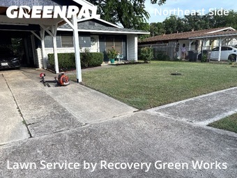 Lawn Carein San Antonio,78233,Lawn Mow by Recovery Green Works, work completed in Jun , 2026