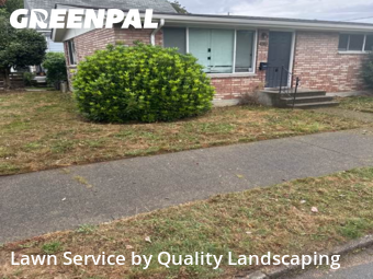 Front Yard Mowing in Renton, 98057, Lawn Care by Quality Landscaping, work completed in Dec , 2025