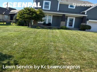 Front Yard Mowing in Lenexa, 66220, Yard Cutting by Kc Lawncarepros, work completed in Nov , 2025