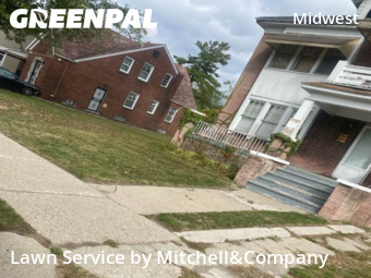 Front Yard Mowing in Detroit, 48210, Grass Services by Mitchell&Company, work completed in Nov , 2025