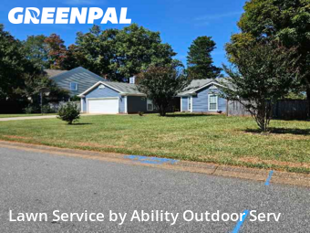 Lawn Mowingin Huntersville,28078,Lawn Cutting by Ability Outdoor Serv, work completed in Feb , 2026