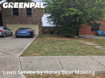 Lawn Mowingin Cibolo,78108,Lawn Cutting by Honey Bear Mowing, work completed in Dec , 2025