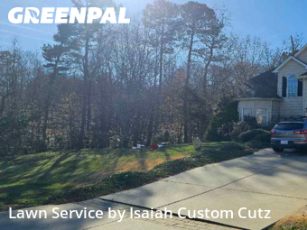 Lawn mowed in Denver, 28037