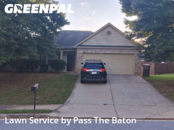 Front Yard Mowing in Covington, 30016, Grass Services by Pass The Baton, work completed in Nov , 2025