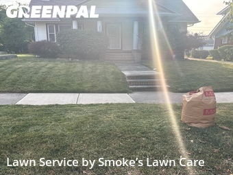 Completed mowing work