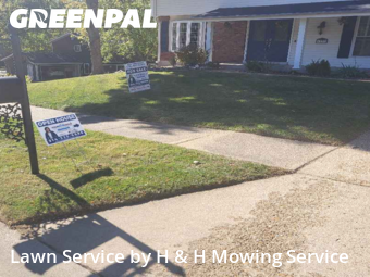 Lawn Cutin Chesterfield,63017,Lawn Maintenance by H & H Mowing Service, work completed in Feb , 2026