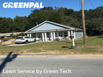 Backyard Mowing in Crestview, 32539, Property Maintenance by Green Tech, work completed in Oct , 2025
