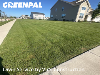 Grass Care in Yorkville, 60560, Backyard Mowing by Vic’s Construction , work completed in Dec , 2025