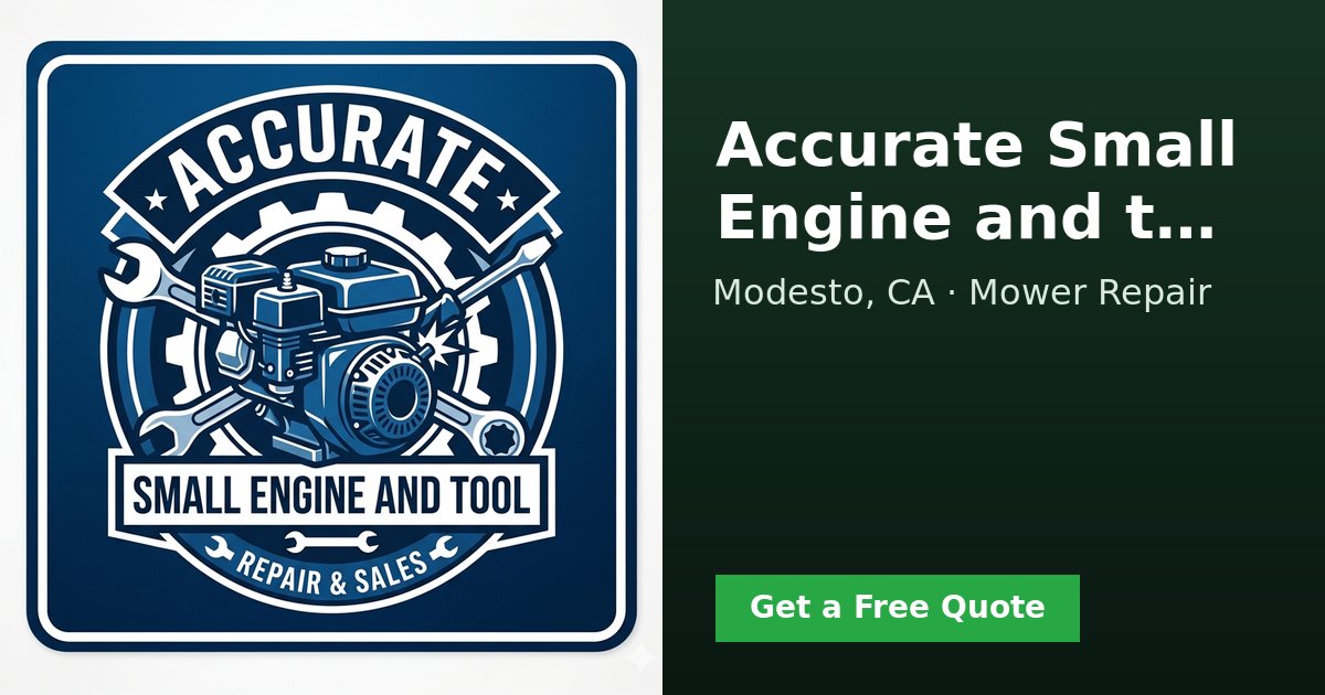 Accurate Small Engine and tool - Mower Repair Modesto, CA