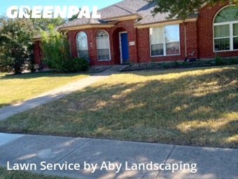 Front Yard Mowing in Murphy, 75094, Landscaping Maintenance by Aby Landscaping, work completed in Oct , 2025