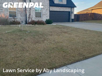 Grass Cutting in Greenville, 75402, Backyard Mowing by Aby Landscaping, work completed in Nov , 2025