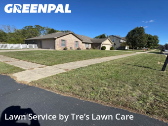 Front Yard Mowing in Fairborn, 45324, Lawn Services by Tre’s Lawn Care, work completed in Nov , 2025