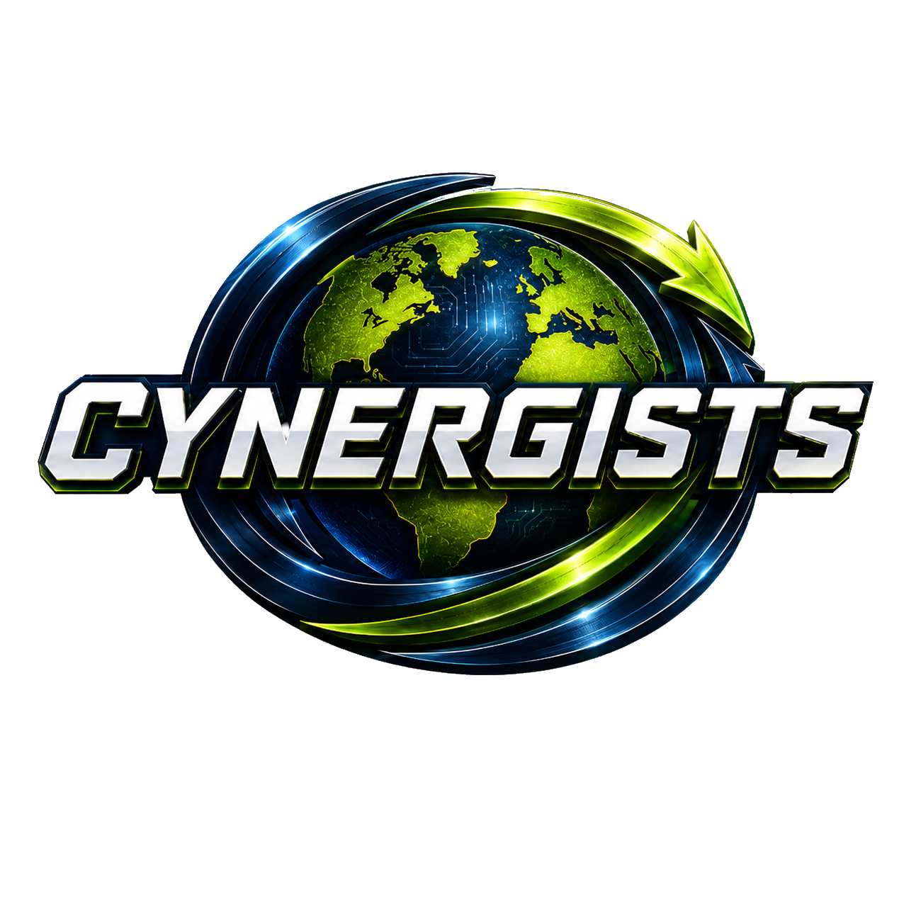Cynergists.AI logo featuring abstract AI-driven interconnected nodes