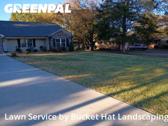 Lawn Cuttingin Kannapolis,28083,Lawn Maintenance by Bucket Hat Landscaping, work completed in Dec , 2025