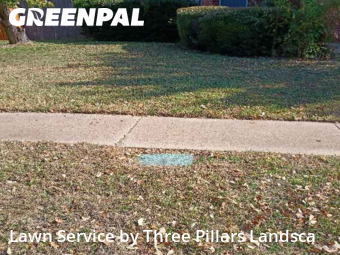 Grass Cutin Grand Prairie,75052,Lawn Maintenance by Three Pillars Landsca, work completed in Jan , 2026