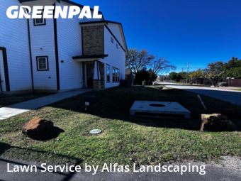 Lawn Servicein Lewisville,75057,Lawn Mowing by Alfas Landscaping, work completed in Dec , 2025