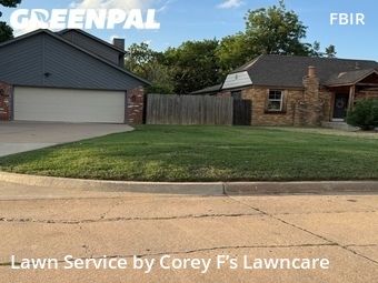 Lawn Carein Oklahoma City,73112,Lawn Mowing by Corey F’s Lawncare, work completed in Jun , 2026