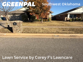 Lawn Mowing Servicein Yukon,73099,Lawn Mowing by Corey F’s Lawncare, work completed in Nov , 2025