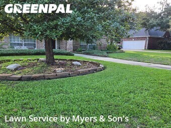 Lawn Maintenancein Spring,77379,Lawn Mowing by Myers & Son's, work completed in Jun , 2026