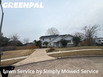 Lawn Maintenancein League City,77573,Grass Cutting by Simply Mowed Service, work completed in Feb , 2026