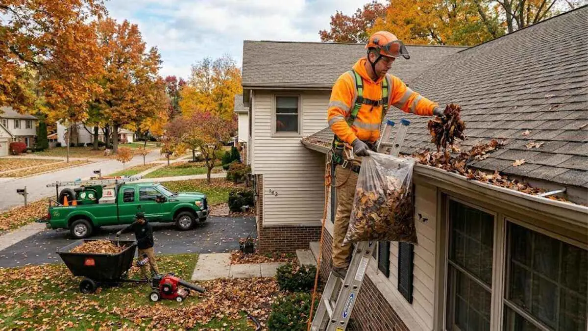 I need my gutters cleaned and leaves raked. Can I find someone to do both?