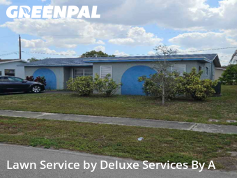 Grass Cuttingin Sunrise,33322,Lawn Maintenance by Deluxe Services By A, work completed in Jun , 2026