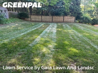 Completed mowing work