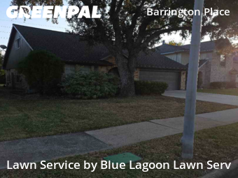 Lawn Mowing Servicein Sugar Land,77478,Lawn Cutting by Blue Lagoon Lawn Serv, work completed in Dec , 2025