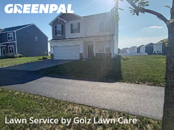 Front Yard Mowing in Yorkville, 60560, Yard Mowing by Goiz Lawn Care, work completed in Dec , 2025