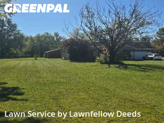 Weekly Mowing in Goshen, 45122, Front Yard Mowing by Lawnfellow Deeds, work completed in Dec , 2025